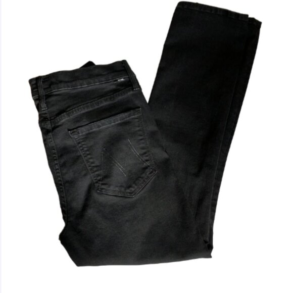 Mother Denim jeans The Mid-Rise Dazzler black Not Guilty wash EUC size 30 - Picture 4 of 6